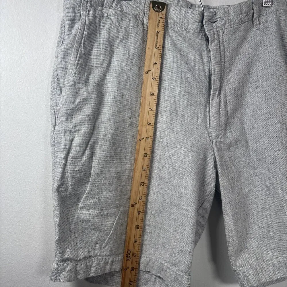 Goodfellow Shorts Mens 36 Linen Blend Gray Chambray 9